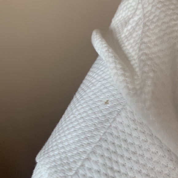 Jordan Taylor Beach White Hooded Cotton Blend Button Down Short Sleeve Coverup - Picture 9 of 11